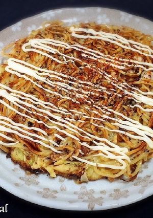 粉を使わないキャベツ多めのモダン焼き-レシピのメイン写真