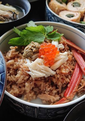 濃厚殻を焼いて作るカニ飯-レシピのメイン写真