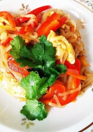 ライスヌードルでさっぱり野菜焼きそば-レシピのメイン写真