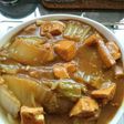 お味噌汁の残りでカレーうどん(^^)d