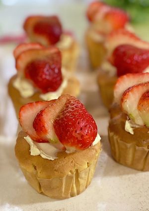いちごとクリームチーズのカップケーキ-レシピのメイン写真