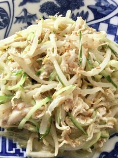 ささみともやしときゅうりのごまドレサラダ-レシピのメイン写真
