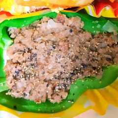 ピーマン肉詰め(マルシンハンバーグで)-レシピのメイン写真