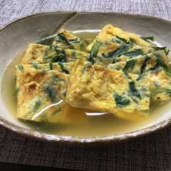 A picture of にら玉の白だし煮.