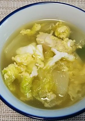 白菜と鶏ささみの卵スープ-レシピのメイン写真