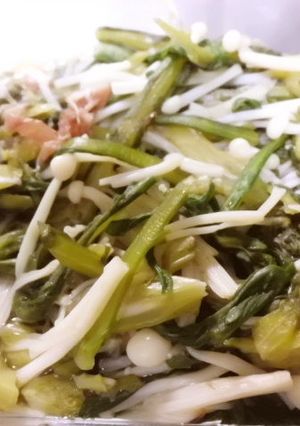 春菊とえのきだけのレンジ蒸し-レシピのメイン写真