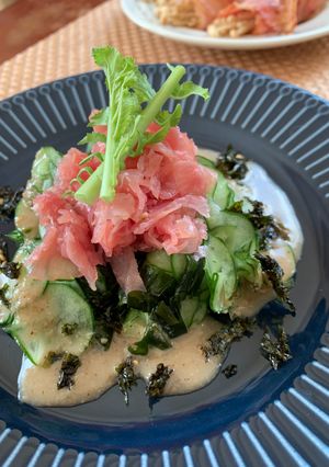 生ハムが合う！野菜と海藻のアレンジサラダ-レシピのメイン写真