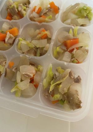 きのこと白菜の豚和え　離乳食-レシピのメイン写真