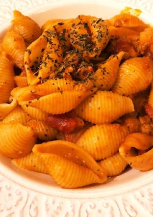 【簡単】 タコのアラビアータ風パスタ-レシピのメイン写真