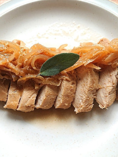 下味冷凍、レンジで簡単玉ねぎと鶏胸肉焼き-レシピのメイン写真