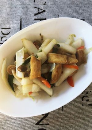 鍋物の残り野菜deピリ辛炒め♪-レシピのメイン写真