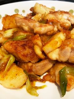 鶏と長芋の甘辛炒め-レシピのメイン写真