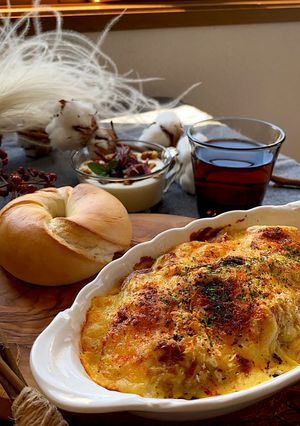 鶏肉とアボカドのコーンクリームグラタン-レシピのメイン写真