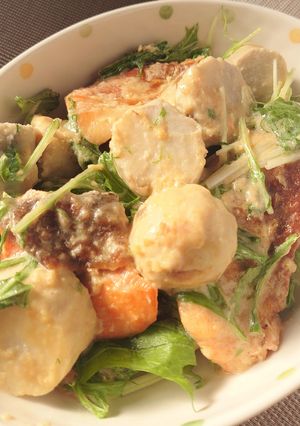 こえびちゃんと鮭の豆乳煮-レシピのメイン写真