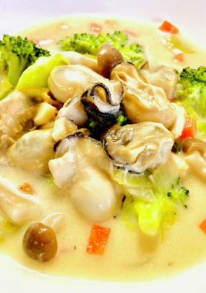 濃厚♡牡蠣の豆乳♡クリームチーズ煮♡-レシピのメイン写真
