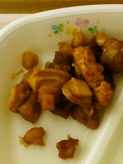 【学校給食】豚肉と車麩の揚げ煮-レシピのメイン写真