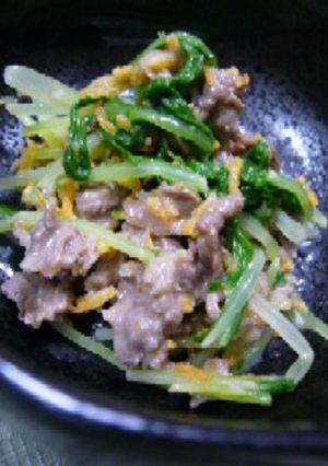 シャキシャキ水菜と牛肉のサラダ-レシピのメイン写真