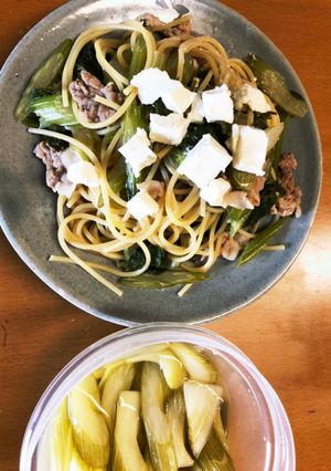 フライパンひとつでセロリパスタ-レシピのメイン写真