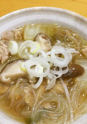【簡単】豚バラ肉と白菜、春雨のスープ-レシピのメイン写真