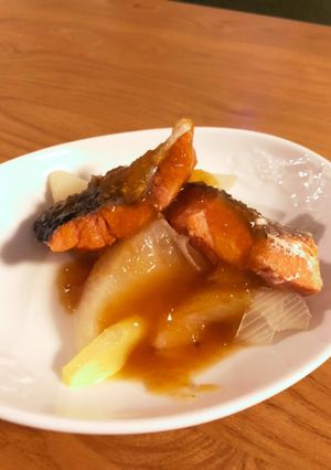 塩鮭と大根のおろし大根柚子仕立て-レシピのメイン写真