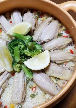 鶏手羽パエリア♪-レシピのメイン写真