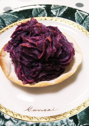 超簡単！餃子の皮de紅芋タルト-レシピのメイン写真