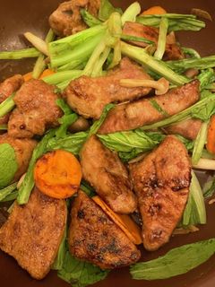 豚レバーと油麦菜(ユーマイサイ)の炒め-レシピのメイン写真