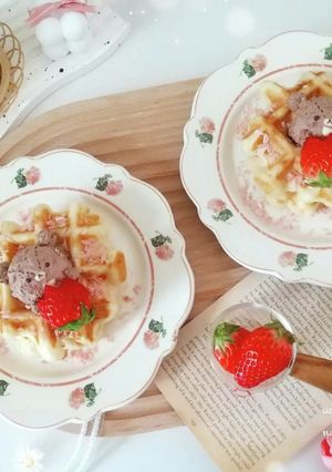 サクもち♡HMで簡単お豆腐ワッフル♡-レシピのメイン写真