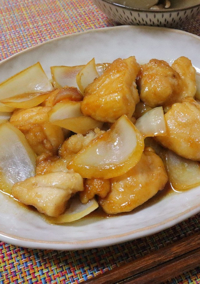 簡単♪鶏肉と玉ねぎの甘酢炒め-レシピのメイン写真