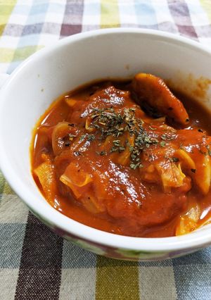 3Stepで！キャベツ鶏肉のトマトスープ-レシピのメイン写真