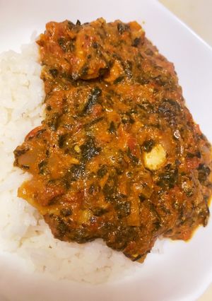 ほうれん草とトマトのカレー粉簡単カレー-レシピのメイン写真