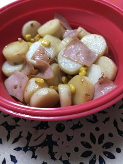 山芋・ハムコーンのバター醤油炒め-レシピのメイン写真