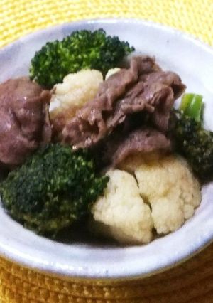 牛肉とブロッコリー&カリフラワーの炒め物-レシピのメイン写真