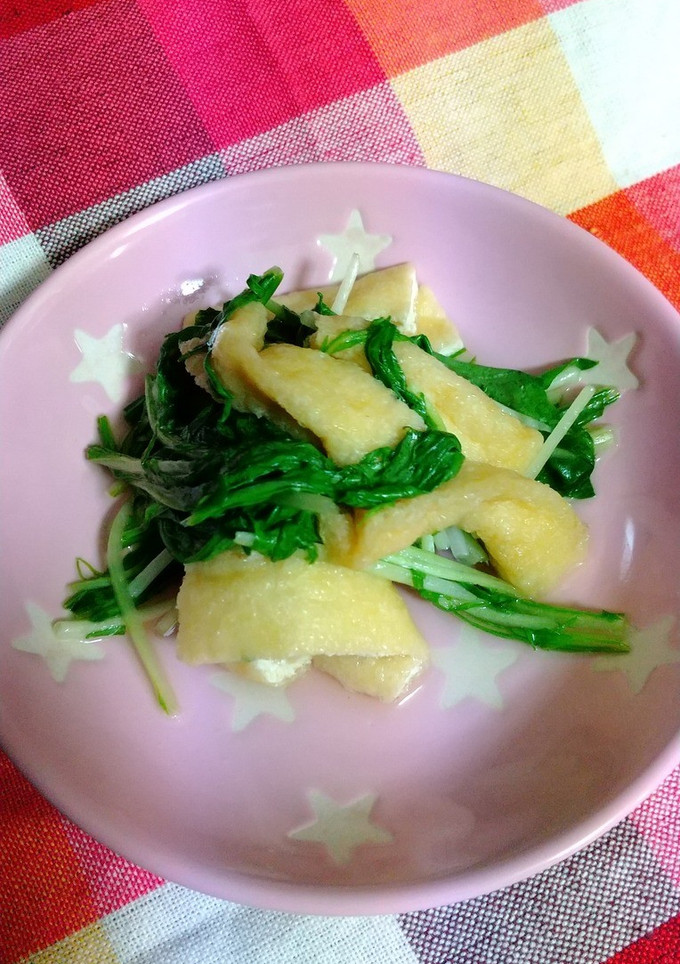 油あげと水菜のサッと煮-レシピのメイン写真