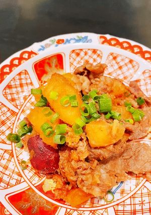 さつまいもの牛肉の炒め物-レシピのメイン写真
