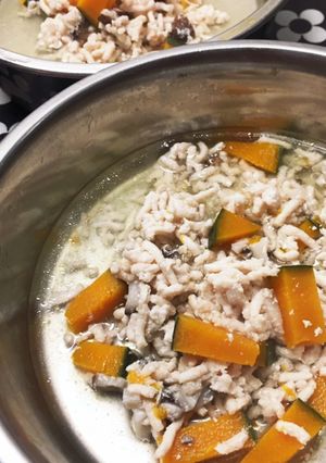 老犬に優しい キノコかぼちゃのスープご飯-レシピのメイン写真
