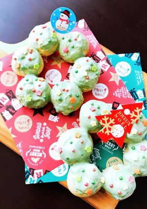 簡単可愛い☆プチシューのクリスマスリース-レシピのメイン写真