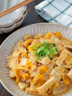 5分で簡単!白菜とツナ・油揚げの旨煮-レシピのメイン写真