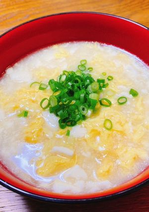 【簡単ヘルシー】お豆腐で作る雑炊-レシピのメイン写真