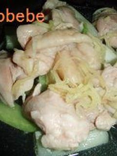 レンジde簡単♬ 鶏とネギの酒蒸し-レシピのメイン写真