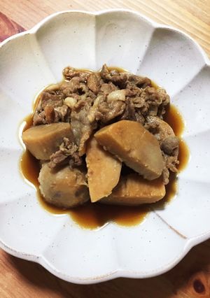 下茹で10分☆たけのこ芋と豚こまの煮物-レシピのメイン写真