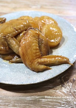 鶏手羽先と大根の甘辛煮-レシピのメイン写真