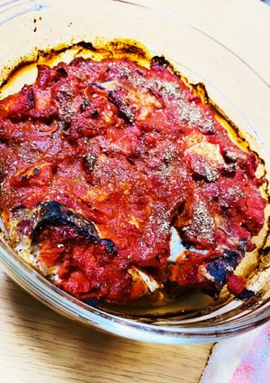 鰤かまのトマト焼き-レシピのメイン写真