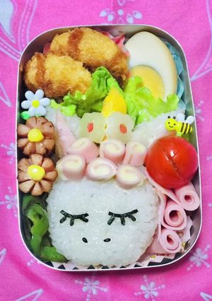簡単　キャラ弁　かわいい　ユニコーン弁当-レシピのメイン写真
