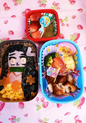 簡単 鬼滅の刃キャラ弁(ねずこ)-レシピのメイン写真