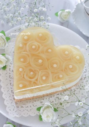 ホワイトローズブーケケーキ-レシピのメイン写真