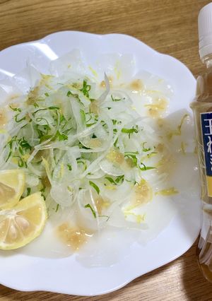 イカのカルパッチョ　玉ねぎソース-レシピのメイン写真
