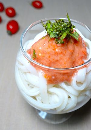 冷やしトマトうどん♪-レシピのメイン写真