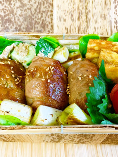 生姜たっぷり!肉巻きおにぎり弁当-レシピのメイン写真