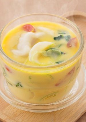 中華風ぷるもち水餃子の茶椀蒸し-レシピのメイン写真